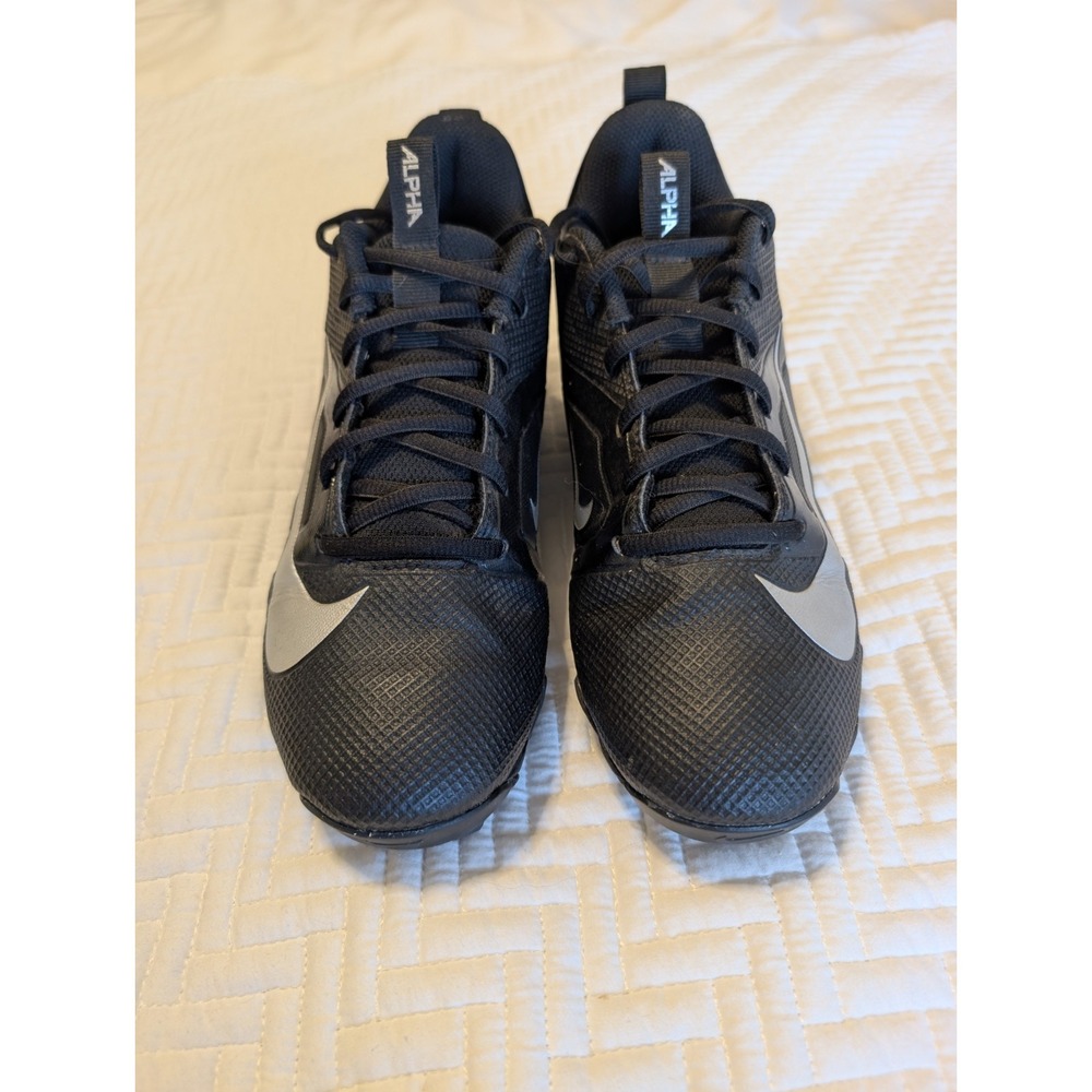 Nike Alpha Football Cleats Boys' Black White Size 5.5Y FQ4016-002‎